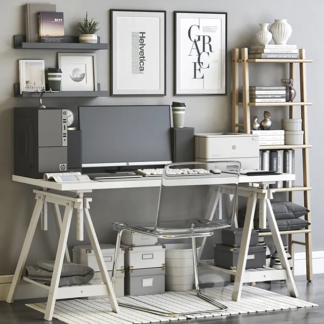 IKEA office workplace 66 3DModel IKEA office workplace 66 3DModel