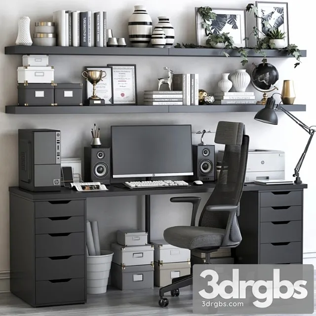 IKEA Office Workplace 72 3D Model Download
