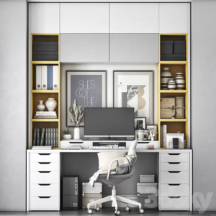 IKEA office workplace 76 3D Model IKEA office workplace 76 3D Model