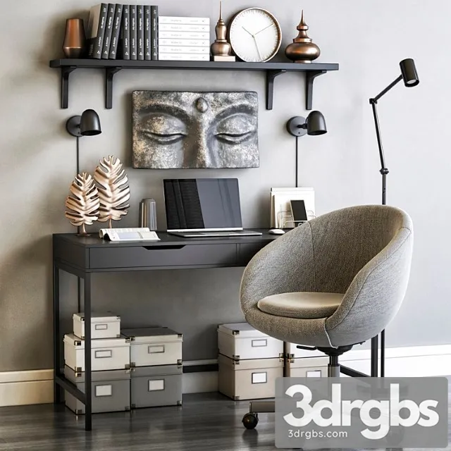 IKEA Office Workplace 82 3D Model Download