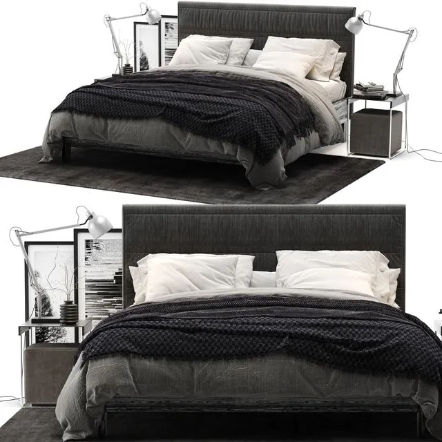 Ikea oppland bed 3D Model Ikea oppland bed 3D Model