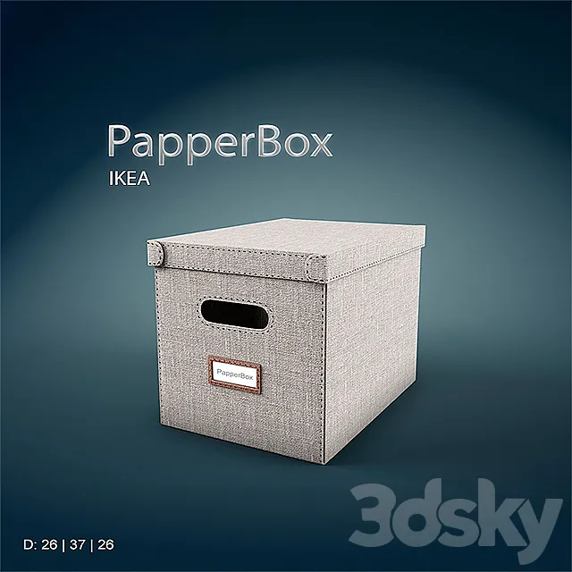 IKEA PapperBox 3D Model IKEA PapperBox 3D Model