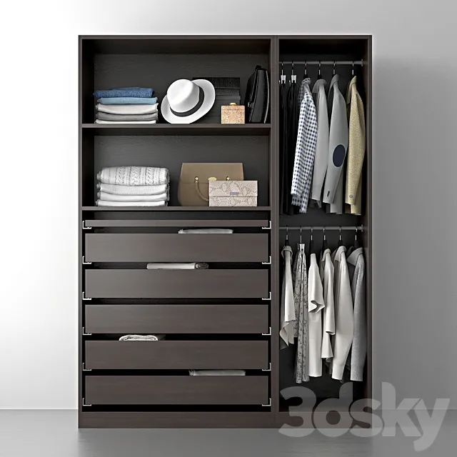 IKEA Pax Wardrobe 3D Model