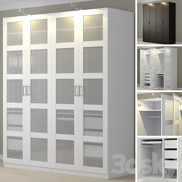 Ikea Pax Wardrobe _ Bergsbu. 3D Model