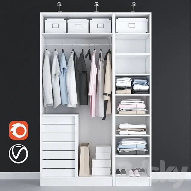 IKEA PAX wardrobe | wardrobe IKEA PAX 3D Model