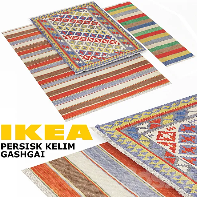IKEA PERSISK KELIM GASHGAI SET 3D Model