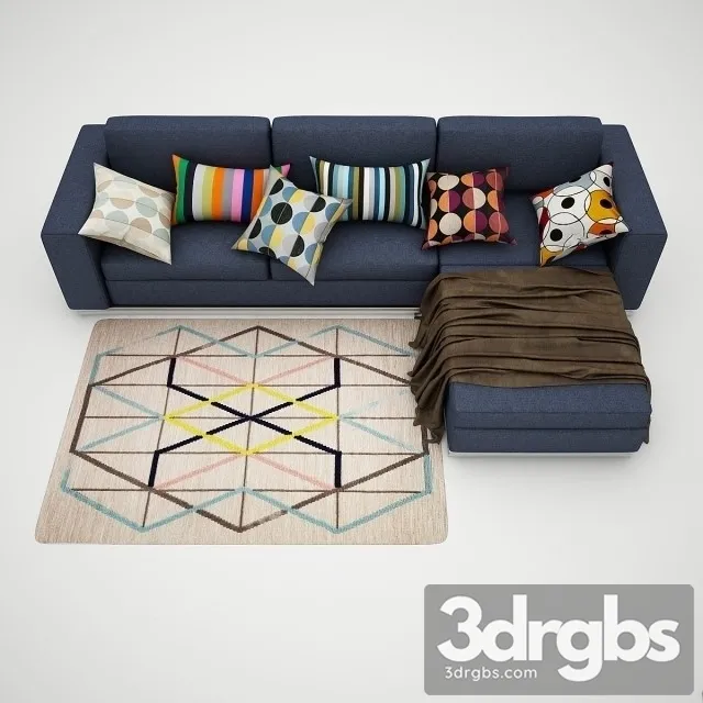 Ikea Pillow Sofa 01 3D Model Download