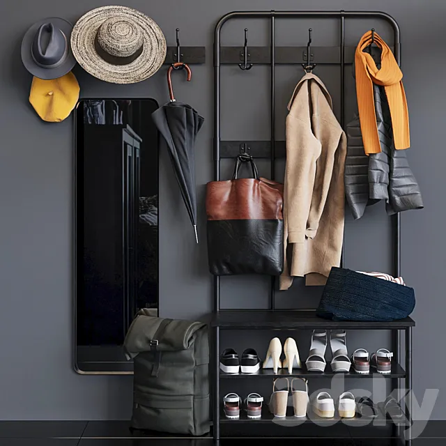 ikea PINNIG PINNIG hallway 3DModel ikea PINNIG PINNIG hallway 3DModel