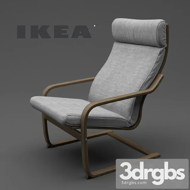 Ikea Poang Chair 2 3D Model Download