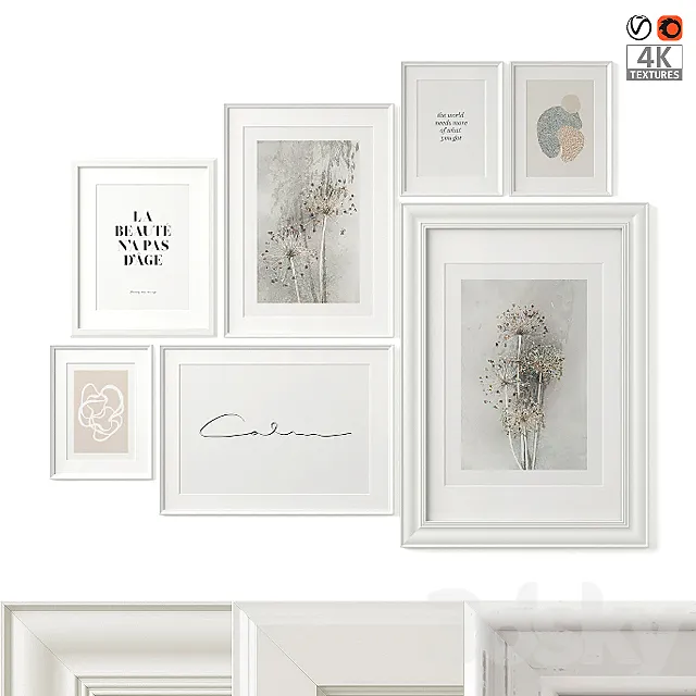 IKEA Poster Set 16 3D Model IKEA Poster Set 16 3D Model