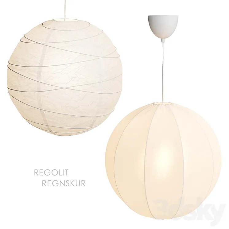 IKEA REGOLIT \/ REGNSKUR Pendant lamp 3D Model Free Download