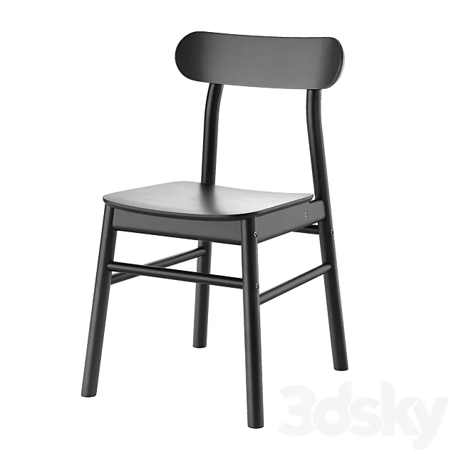 Ikea ronninge black chair 3D Model Ikea ronninge black chair 3D Model