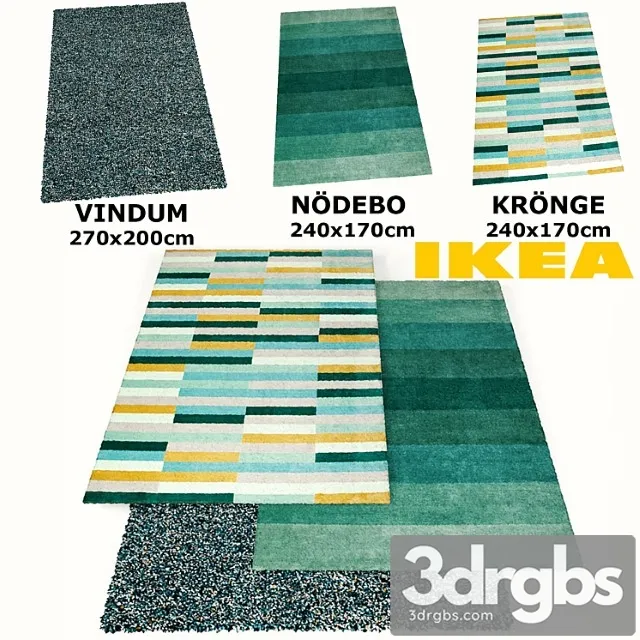 Ikea rugs set (vindum kronge nodebo) 3D Model Download