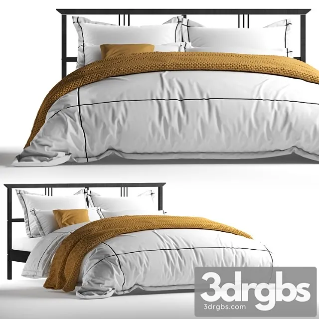 Ikea rykene bed x adairs australia 2 3D Model Download