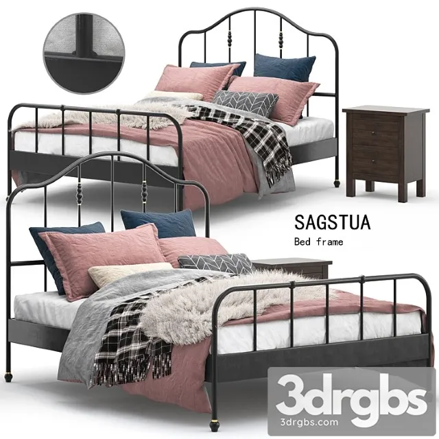 Ikea sagstua bed 2 3D Model Download
