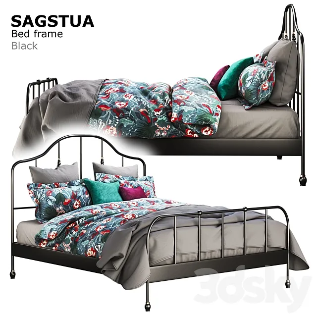Ikea Sagstua Bed 3DModel Ikea Sagstua Bed 3DModel