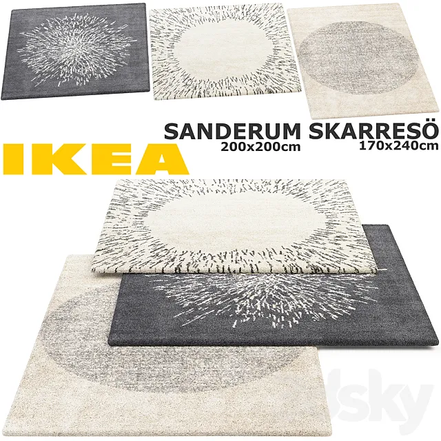 IKEA SANDERUM SKARRESO (SANDERUM SKARRESЁ) RUGS SET 3D Model IKEA SANDERUM SKARRESO (SANDERUM SKARRESЁ) RUGS SET 3D Model