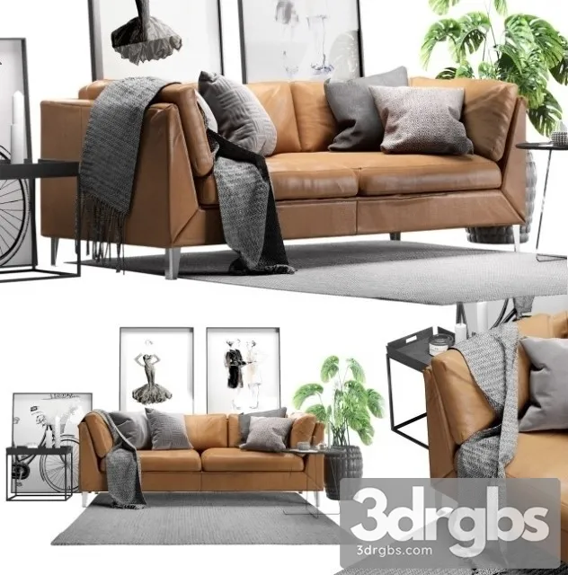 Ikea Scandinavian Living Set  Stockholm 3D Model Download