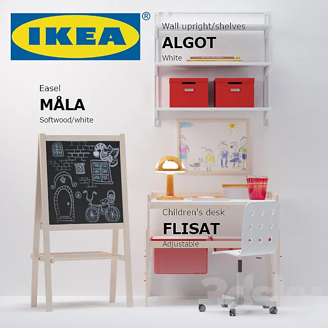 IKEA set for children (Sorona. V-ray) 3DModel IKEA set for children (Sorona. V-ray) 3DModel