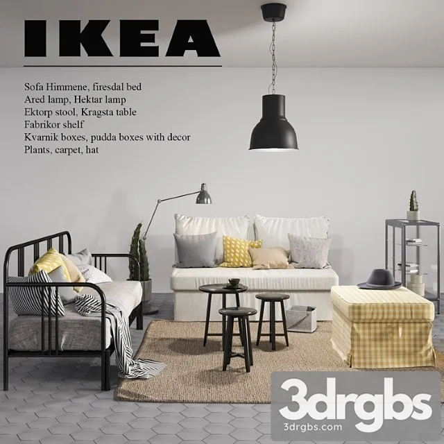 Ikea set from the new catalog 2017-2018 2 3D Model Download