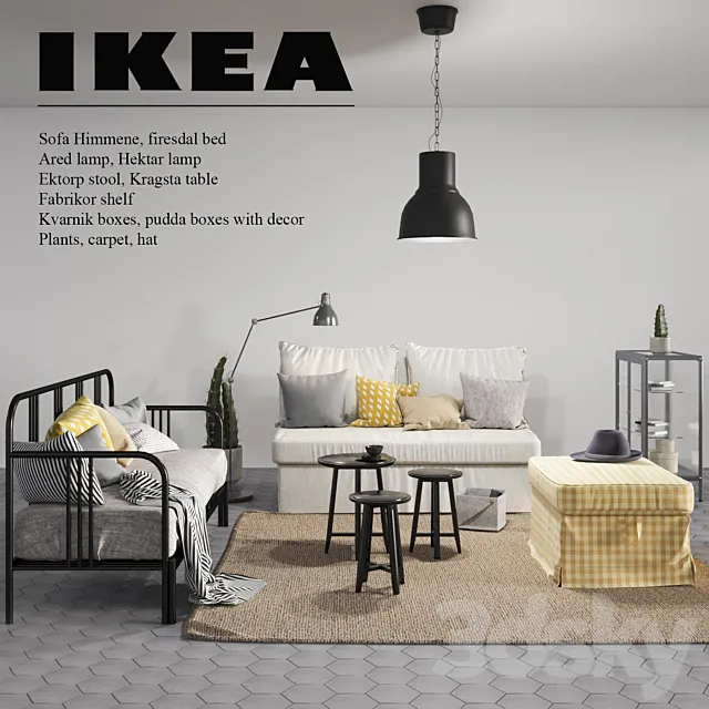 Ikea Set from the new catalog 2017-2018 3DModel