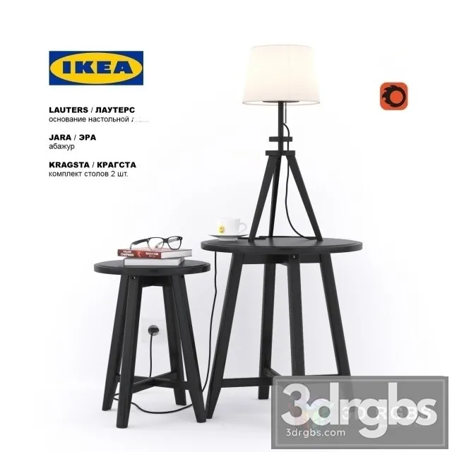 Ikea Set Kragsta Table 3D Model Download