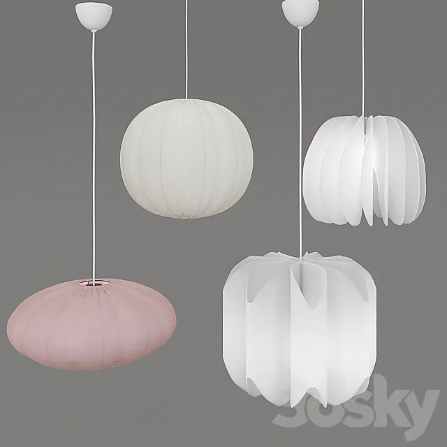 IKEA set lamps 3D Model