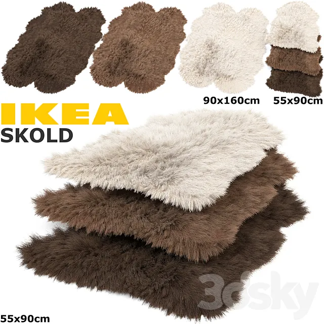 IKEA SKOLD (SKOLD) RUGS SET 3D Model IKEA SKOLD (SKOLD) RUGS SET 3D Model