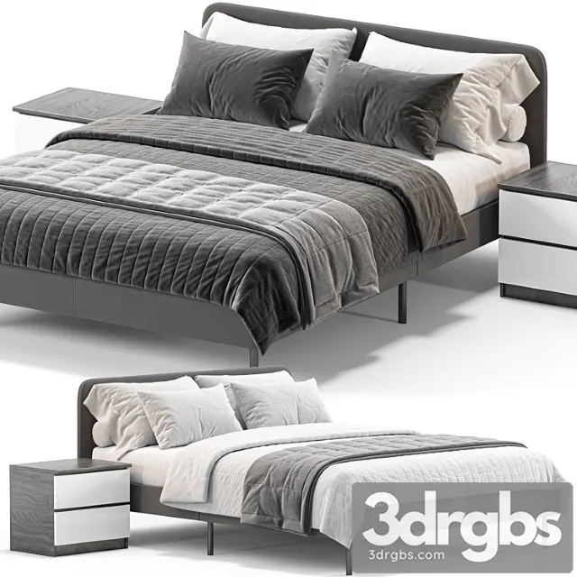 Ikea Slattum Double Bed 22 3D Model Download