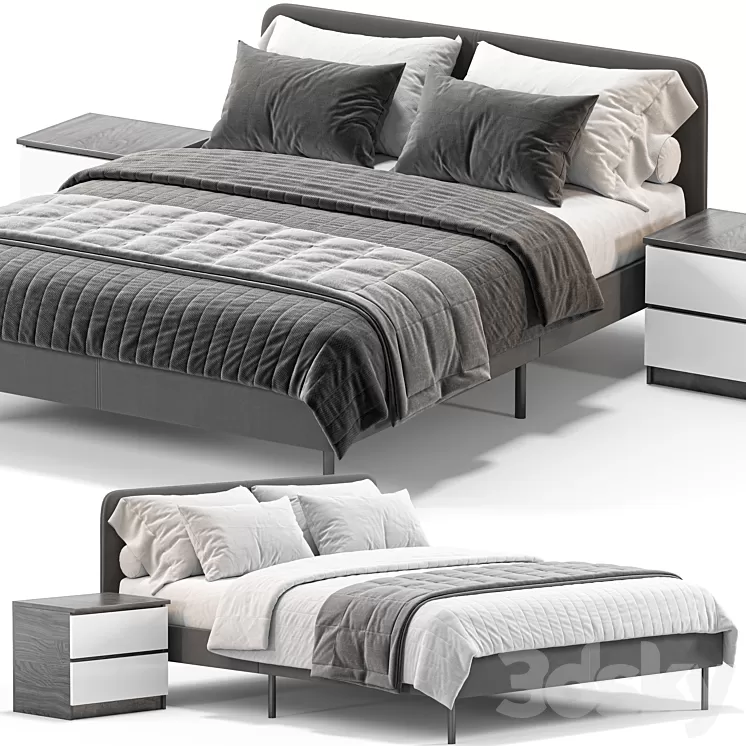 IKEA SLATTUM Double bed 3D Model Free Download
