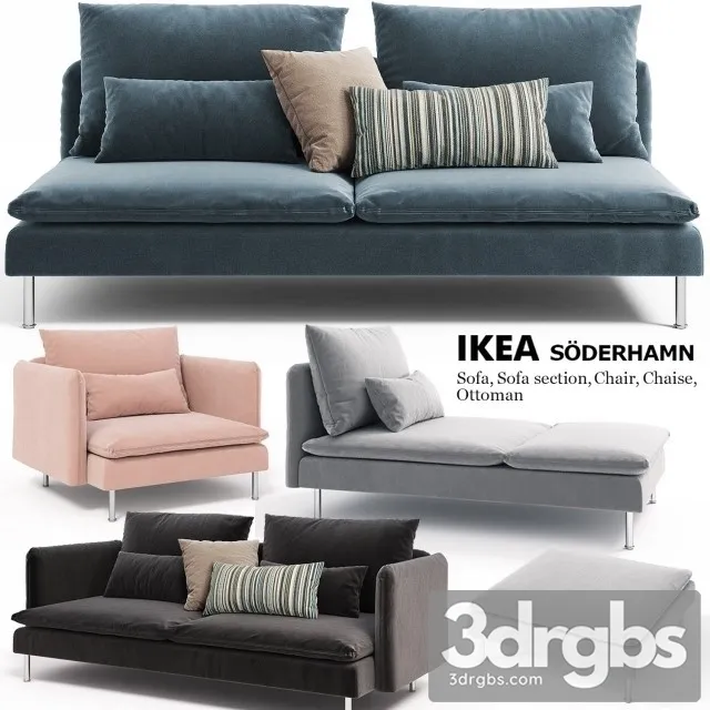 Ikea Soderhamn Sofa 01 3D Model Download
