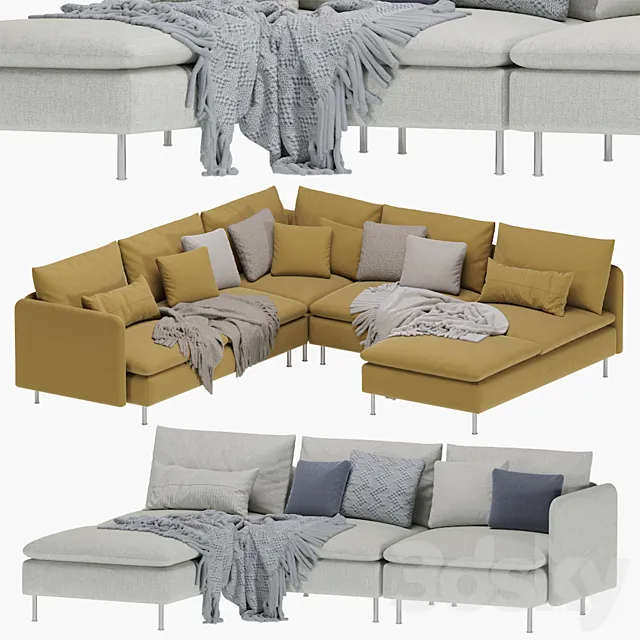 Ikea Soderhamn Sofa 3D Model Ikea Soderhamn Sofa 3D Model