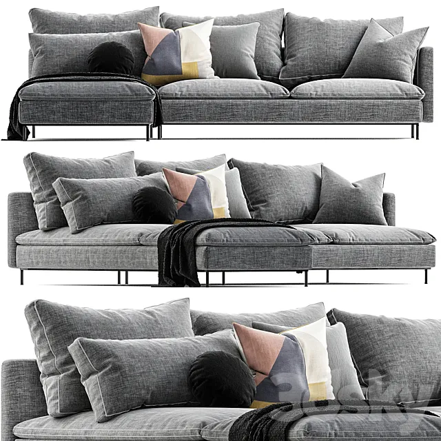 Ikea Soderhamn sofa 3D Model Ikea Soderhamn sofa 3D Model