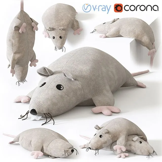 IKEA Soft Toy Rat 3D Model IKEA Soft Toy Rat 3D Model