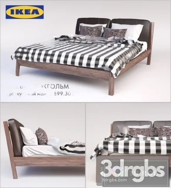 Ikea Stockholm Bed 3D Model Download