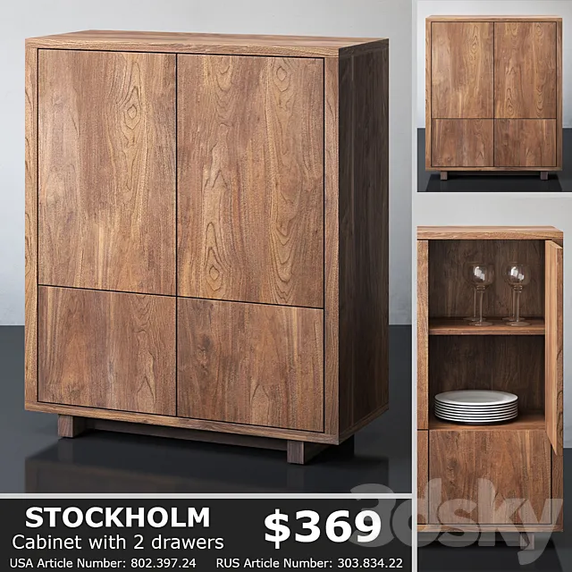 IKEA STOCKHOLM Cabinet 3DModel IKEA STOCKHOLM Cabinet 3DModel
