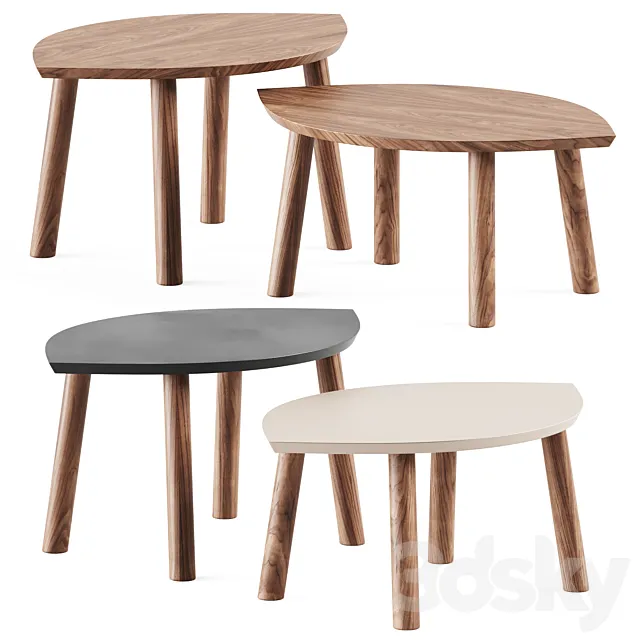 Ikea Stockholm Coffee tables set 3DModel