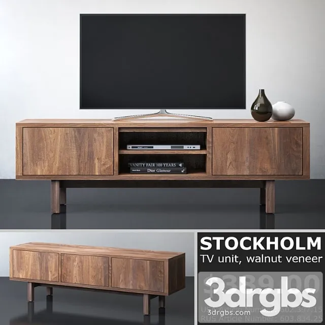 Ikea stockholm tv unit 2 3D Model Download