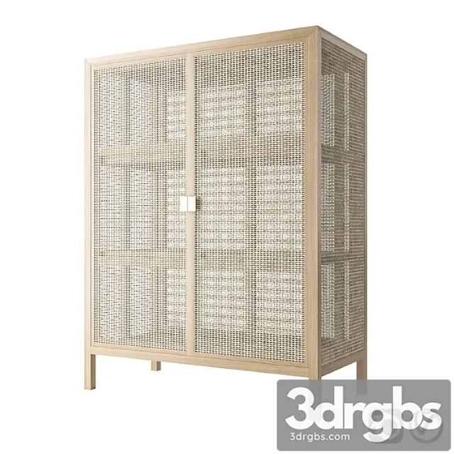 Ikea Stockholm Wicker Chest Of Drawer 2 3D Model Download