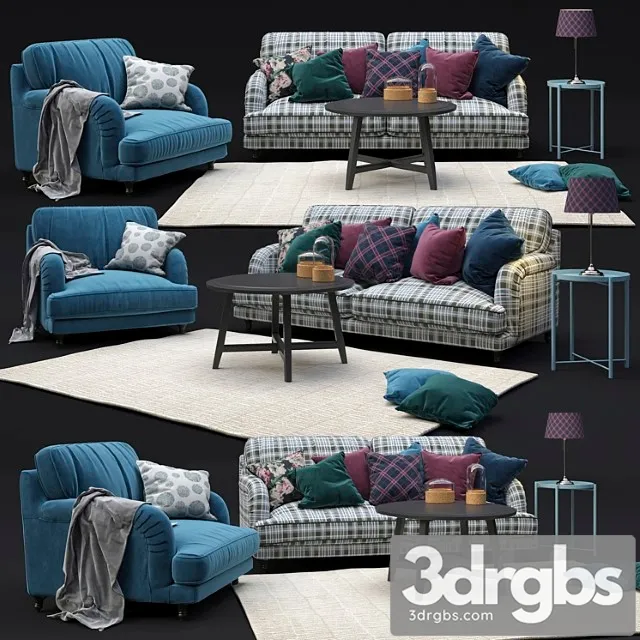 Ikea stocksund set 2 3D Model Download