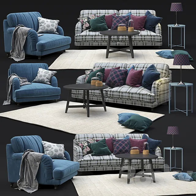 Ikea stocksund set 3DModel Ikea stocksund set 3DModel
