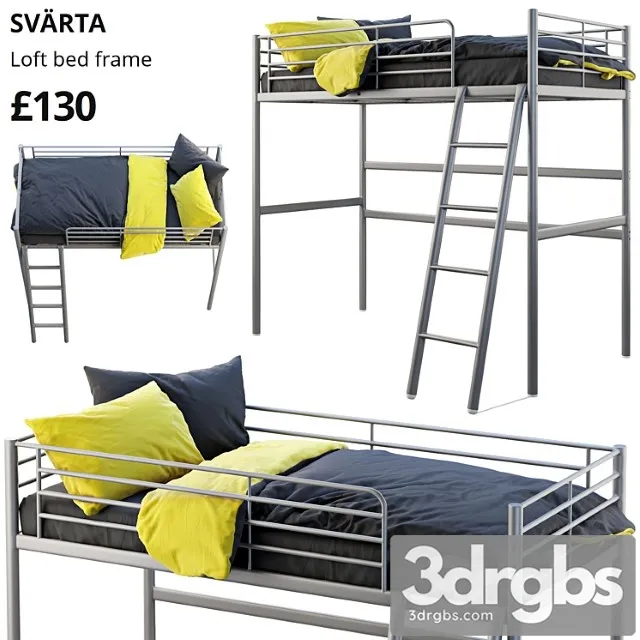 Ikea Svarta Loft Bed 3D Model Download