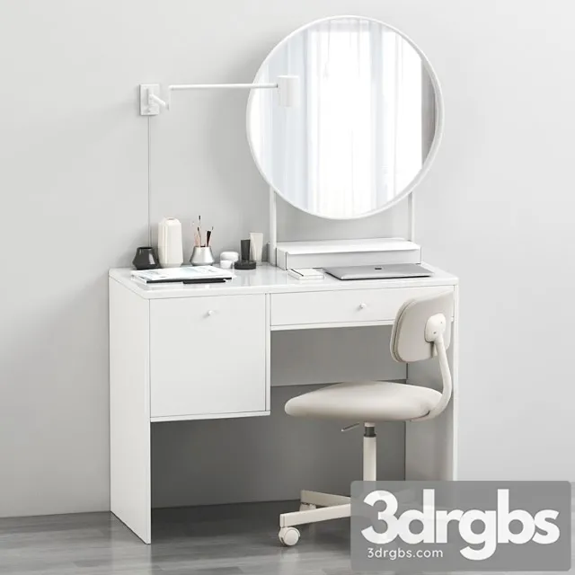 Ikea syvde dressing table and decor 2 3D Model Download