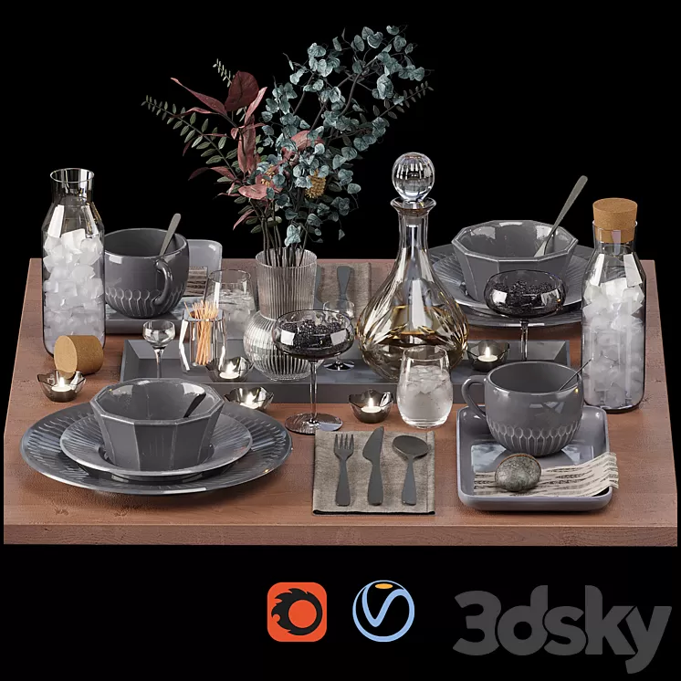 Ikea-tableware-2 3D Model Free Download Ikea-tableware-2 3D Model Free Download