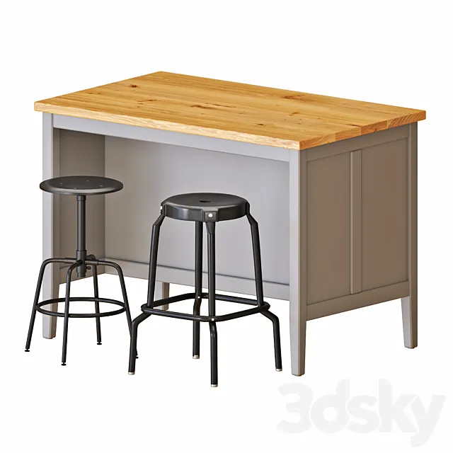IKEA TORNVIKEN Kitchen Island 3D Model