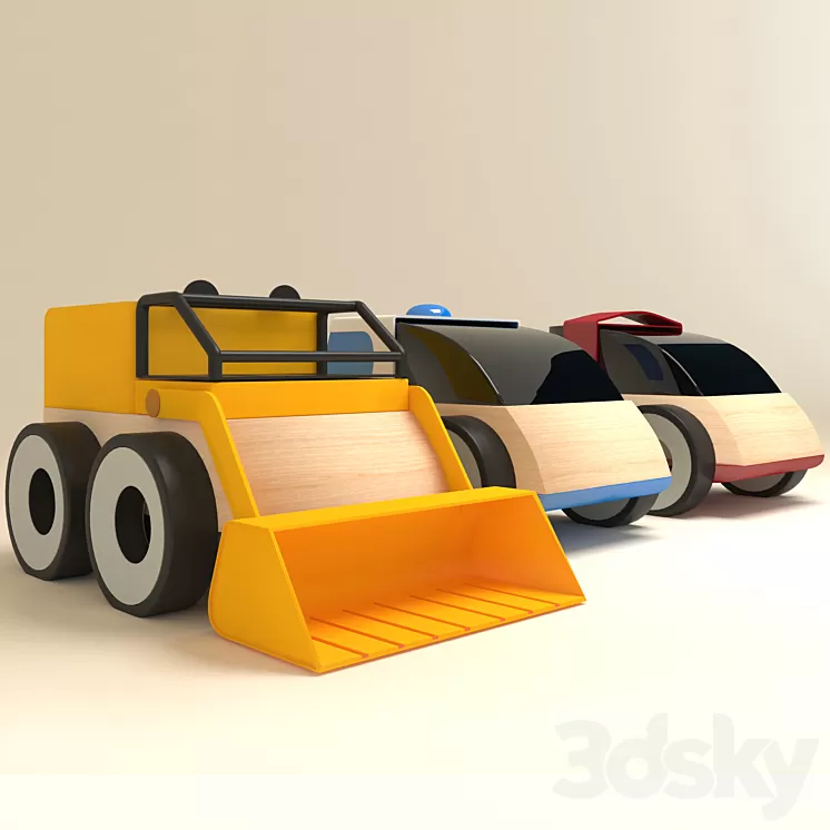 IKEA toy cars 3D Model IKEA toy cars 3D Model