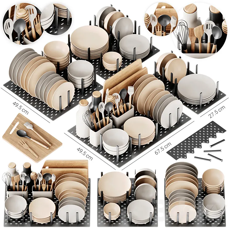 Ikea Uppdatera Pegboard Drawer Organizer 3D Model Free Download Ikea Uppdatera Pegboard Drawer Organizer 3D Model Free Download