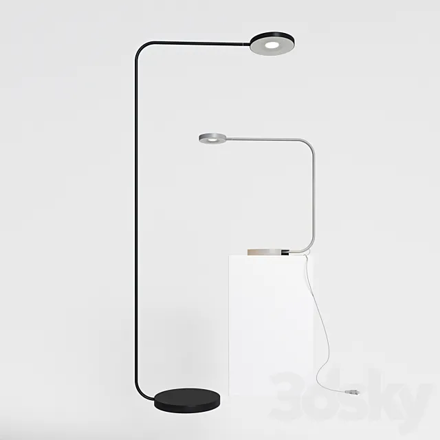 IKEA UPPERLIG Table lamp and floor lamp 3D Model IKEA UPPERLIG Table lamp and floor lamp 3D Model