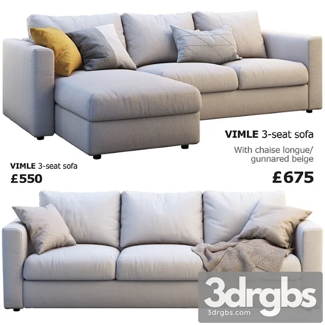 Ikea vimle (2 options) 2 3D Model Download