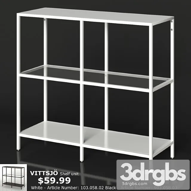 Ikea vittsjo shelf unit 2 3D Model Download